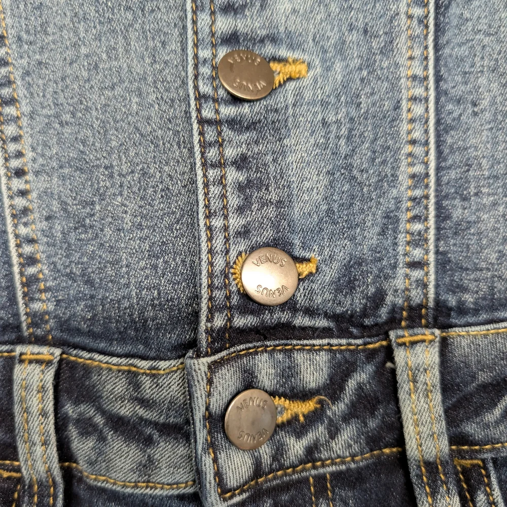 Venus Denim Romper US 4 EUR 36 Casual Jeans Jumpsuit EUC - Picture 4 of 6